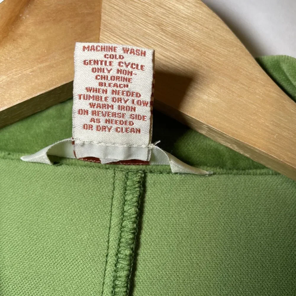 Sundance Blazer Women's 8 Jacket Green Velvet Velveteen Short 3 Front Button - Picture 8 of 8